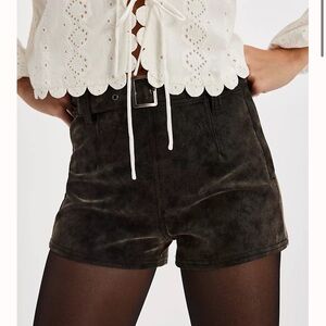 Free People Jada Suede Micro Shorts